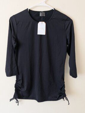 Modli Womens Medium Black Margaux Swim Top NWT Vacation Beach Pool Travel Summer